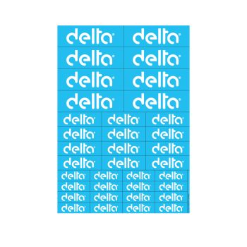 Delta logomerker på A4 ark, 10 stk pr bunt