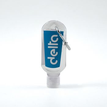 Delta antibakteriell gel med karabinkrok pk à 10 stk
