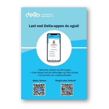 Delta plakat A4 app budskap