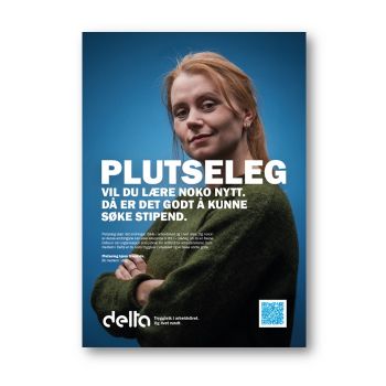 Plakat A4 - Plutselig stipend, nynorsk