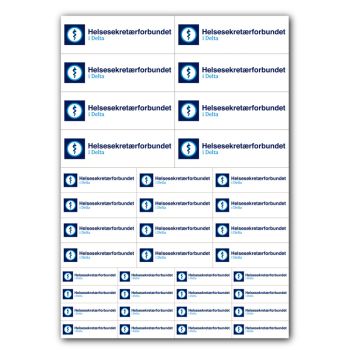 Klistremerkeark A4 - Helsesekretærforbundet